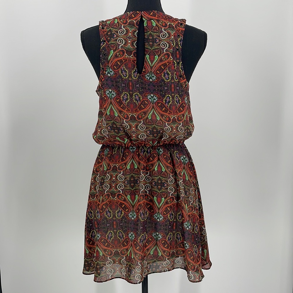 Adelyn Rae Boho Multi-Color Dress Ruffles Women's Small - Picture 4 of 13